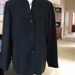 Beautiful collarless black classic blazer. NWT